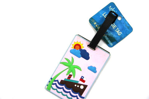 Silicone/Rubber luggage tags for tourist souvenir & gifts, cruise, #02001-009