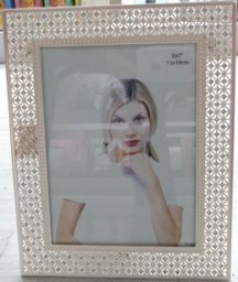 zink-alloy photo frame with stones