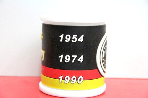 Silicone/rubber drinking cups with custom personalized designs for football promotional & souvenir gifts Germany #02010-006-2