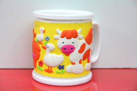 Silicone/rubber drinking cups for promotional&souvenir gifts cartoon farm animal #02011-014-2