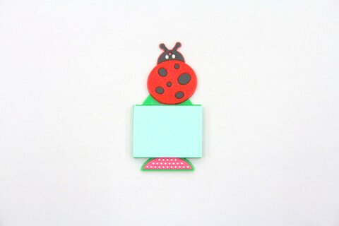 Silicone/Rubber Fridge Magnets Notepad Lady Bird #02012-011