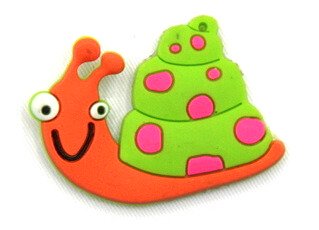 Silicone/Rubber fridge magnets Cute cartoon animals snail #02021-011