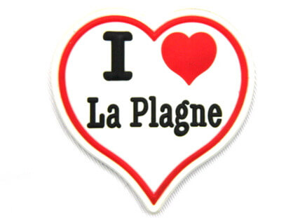 Silicone/Rubber Fridge Magnet tourist souvenirs, Plagne, # 02023-003