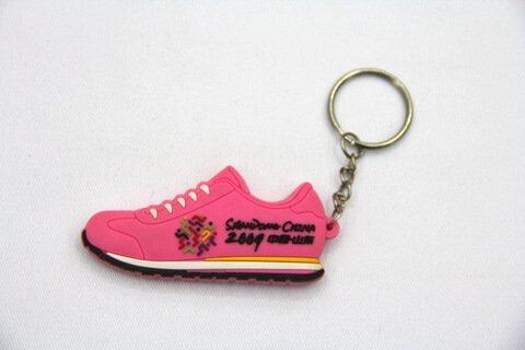 Silicone / Rubber Soft Key Chain in Shapes of Shoes #02027-018