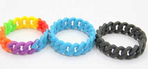 Silicone/Rubber (Soft Plastic) Wristband bracelet Infinite Braid # 02030-004