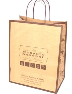 Personalized design, Two sides 150g Craft Paper Bag, #03007