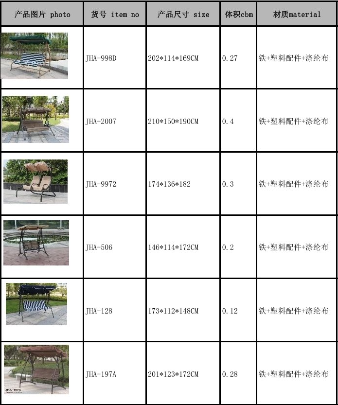 2024 JK JHA Outdoor Furniture Catalog