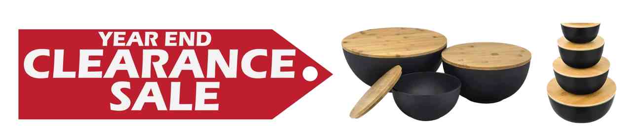 2024 Year End Clearance Sale: Bamboo Fiber Salad Bowl Sets!