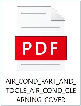 AIR COND PART AND TOOLS AIR COND CLEARNING COVER Catalog