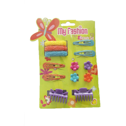 Hair Accessories Set With Display Box, Green