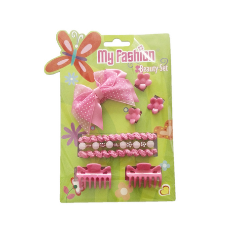 Hair Accessories Set With Display Box, Green