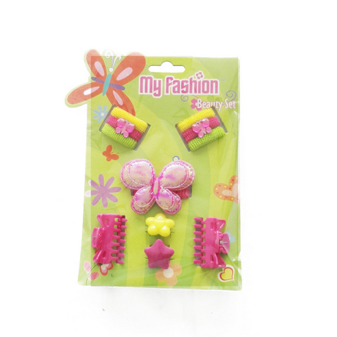 Hair Accessories Set With Display Box, Green