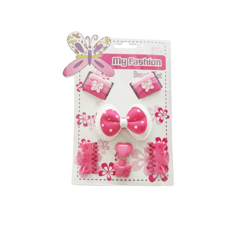 Hair Accessories Set With Display Box, Red