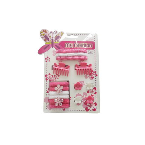 Hair Accessories Set With Display Box, Red