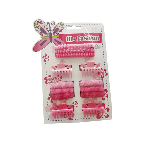 Hair Accessories Set With Display Box, Red