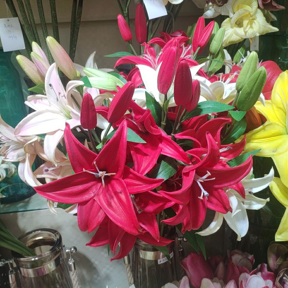 Lily flowers real touch (PU), Yiwu China 0